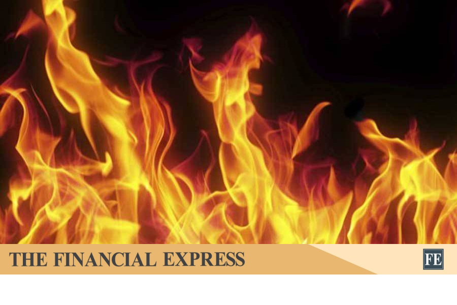 Fire catches at Pankhaiya Para High School in Khagrachhari