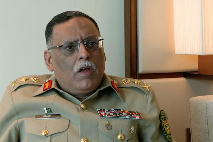 General Sahir Shamshad Mirza, Pakistan's chairman of the joint chiefs of staff committee, speaks during an interview with Reuters on the sidelines of the IISS Shangri-La Dialogue security summit, in Singapore, May 30, 2025, in this screengrab from a video.