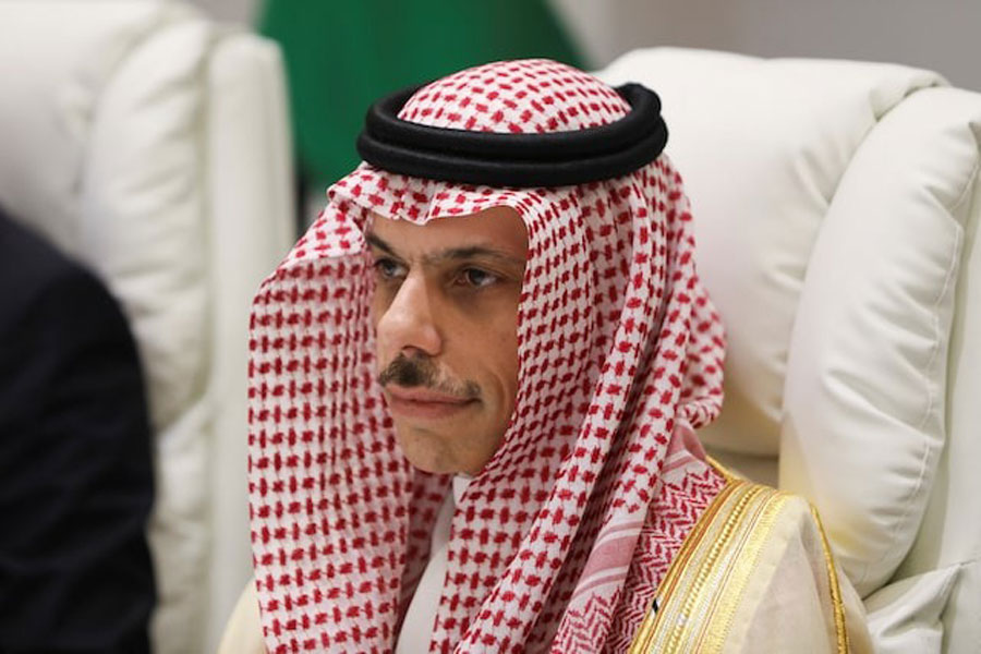 Saudi Arabia's Foreign Minister Prince Faisal bin Farhan Al Saud, attends the Ministerial Committee Assigned by the Joint Extraordinary Arab-Islamic Summit on Gaza as they meet in Amman, Jordan, June 1, 2025.