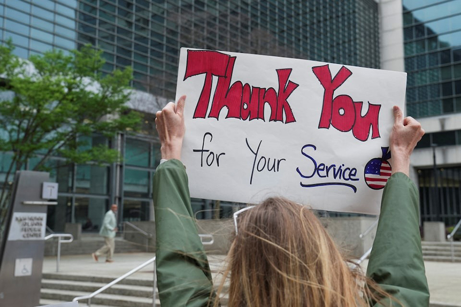 Demonstrators hold up signs of support outside of the Sam Nunn Atlanta Federal Center, following firings of individuals working in the US Department of Education, after the US President Donald Trump administration began mass layoffs of thousands of employees, in Atlanta, Georgia, US on April 2, 2025 — Reuters/File