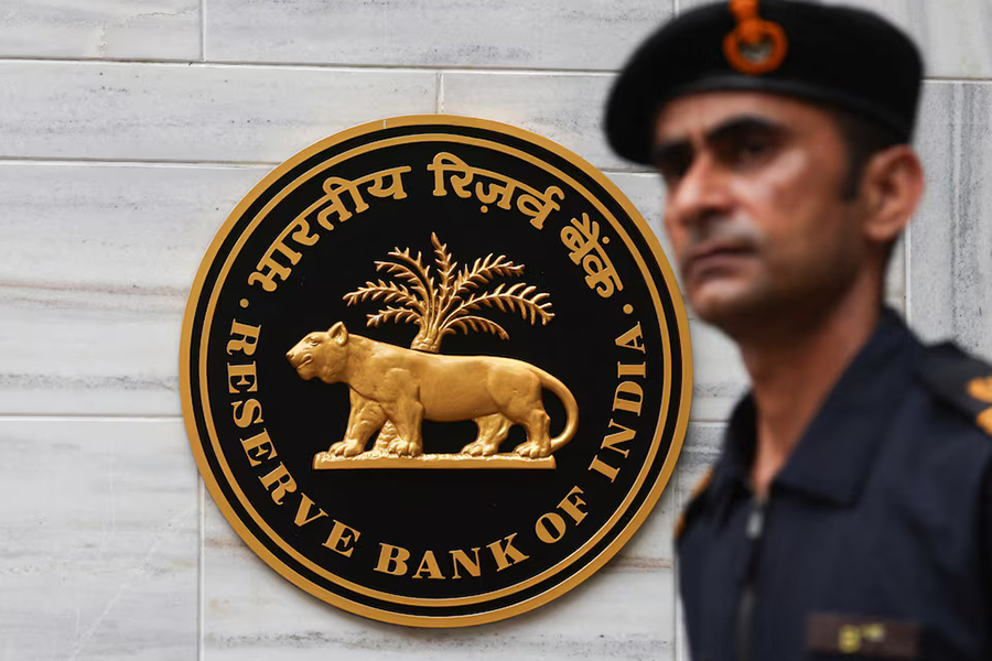 A man walks past the Reserve Bank of India (RBI) logo outside its headquarters in Mumbai, India on June 6, 2025 — Reuters photo