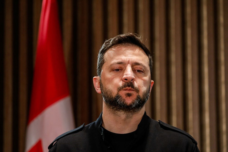 Ukrainian President Volodymyr Zelenskiy looks on during the G7 Leaders' Summit in Kananaskis, Alberta, Canada, on June 17, 2025 — Reuters photo