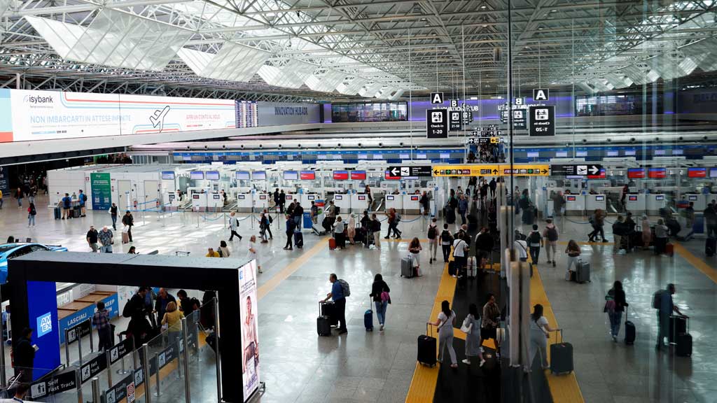 A view of Leonardo da Vinci International Airport in Fiumicino, near Rome, Italy, September 23, 2024. REUTERS