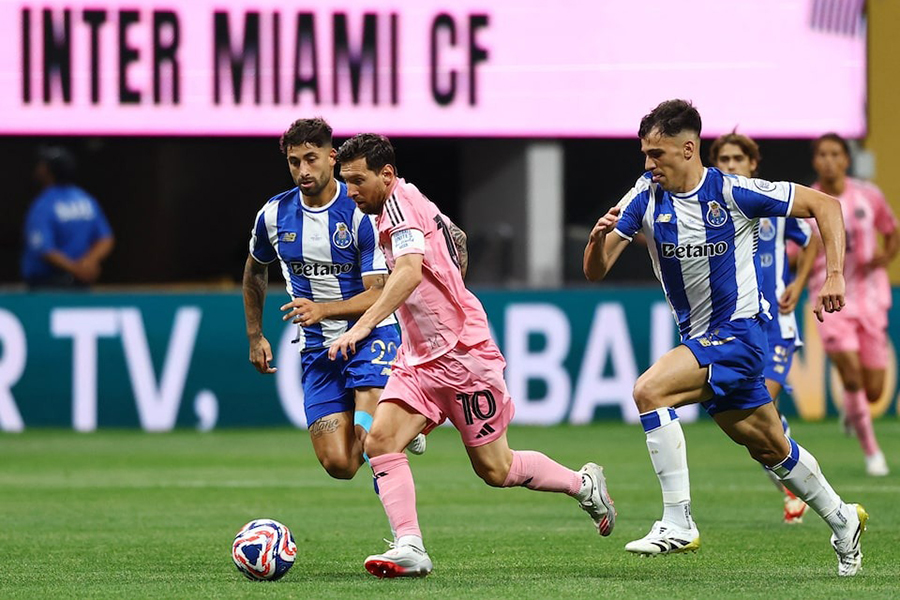 Lionel Messi of Inter Miami CF in action with Alan Varela of FC Porto during their FIFA Club World Cup Group A match at Mercedes-Benz Stadium in Atlanta, Georgia, US, on June 19, 2025 — Reuters photo