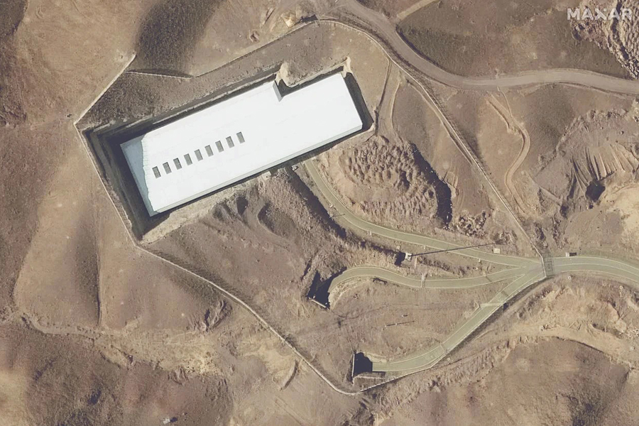 This satellite image provided by Maxar Technologies shows the Fordo enrichment facility in Iran on January 24, 2025 — Maxar Technologies via AP