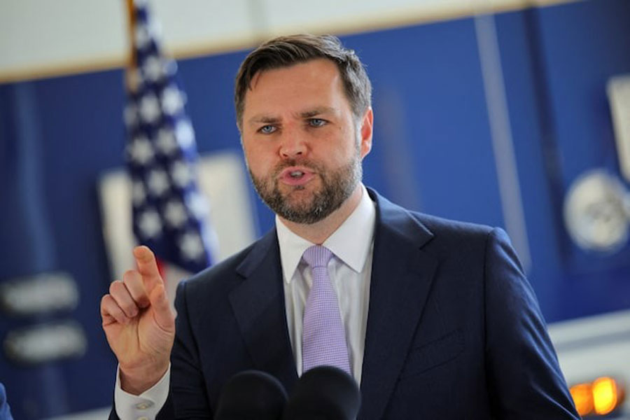 US Vice President JD Vance delivers remarks at the Wilshire Federal Building in Los Angeles, California, US, June 20, 2025.