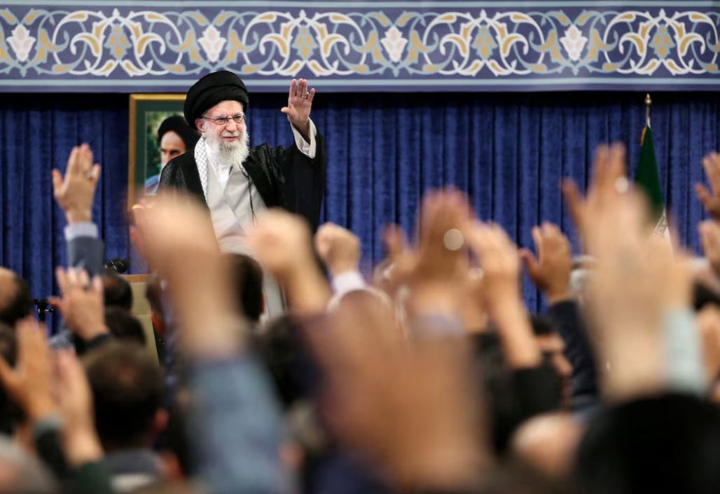 Iran's Supreme Leader Ayatollah Ali Khamenei waves during a meeting in Tehran, Iran, May 20, 2025. Office of the Iranian Supreme Leader/WANA (West Asia News Agency)/Handout via REUTERS/ File Photo