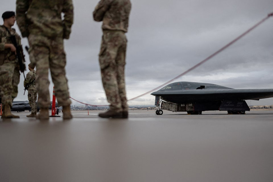 B-2 Spirit Bomber from the US Air Force is seen during the annual Red Flag military exercise between the United States, Britain and Australia, in Nevada, US on January 23, 2024 — Reuters/File