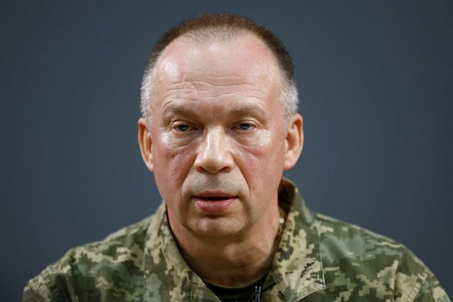 Colonel general Oleksandr Syrskyi, Commander of the Ukrainian Ground Forces, attends an interview with Reuters, amid Russia's attack on Ukraine, in Kharkiv region, Ukraine January 12, 2024.