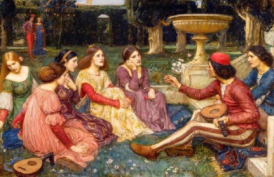 শিল্পী জন উইলিয়াম ওয়াটারহাউসের তৈলচিত্রে ডেকামেরনের একটি দৃশ্য