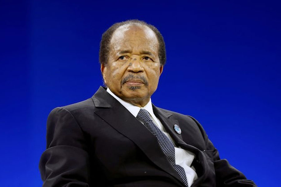 Cameroon President Paul Biya attends the Paris Peace Forum, France, November 12, 2019.