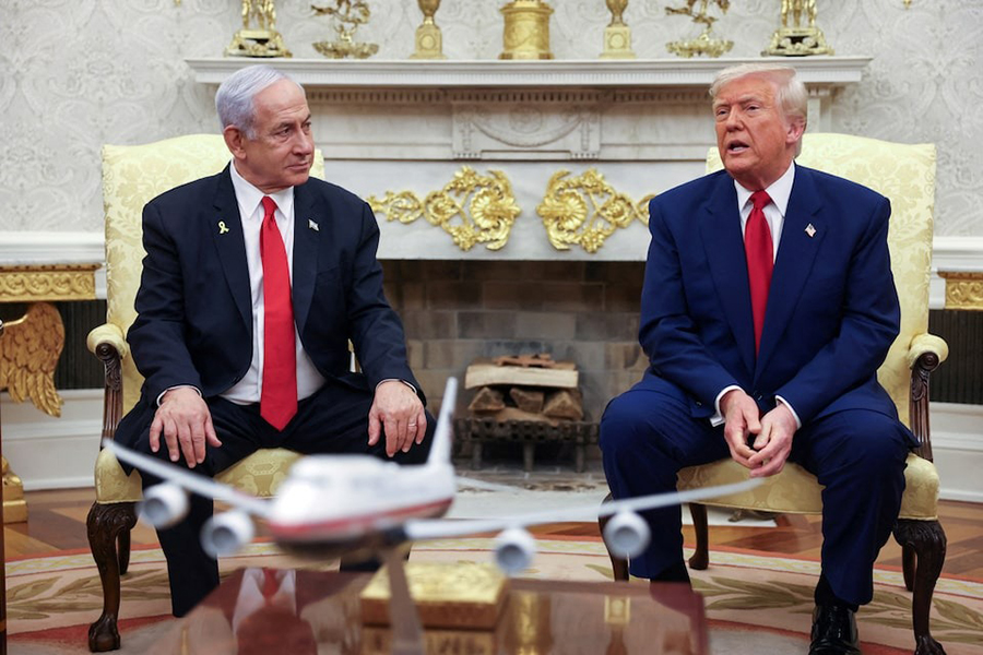 US President Donald Trump meets with Israeli Prime Minister Benjamin Netanyahu in the Oval Office at the White House in Washington, US on April 7, 2025 — Reuters/File