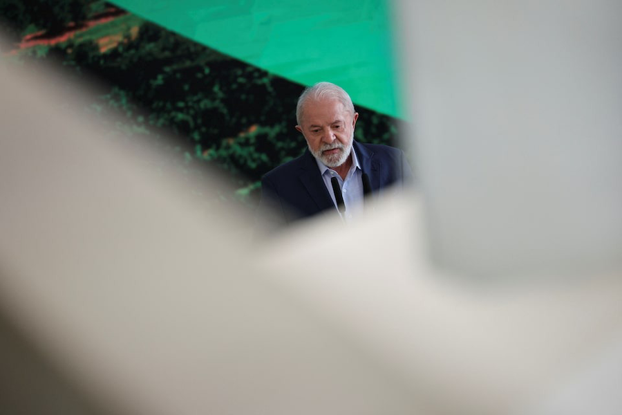 Brazil's President Luiz Inacio Lula da Silva speaks during the launching ceremony of the Plano Safra 2025/2026, an action plan for the agricultural sector, at Planalto Palace in Brasilia, Brazil July 1, 2025.