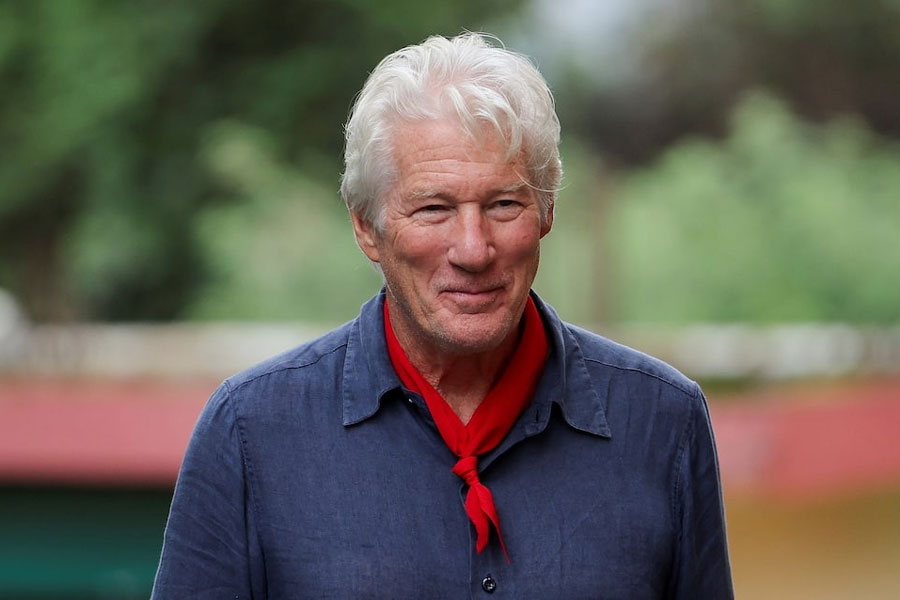 Actor Richard Gere arrives to attend the International Tibet Youth Forum at Tibetan Reception Center in the northern hill town of Dharamshala, India, July 3, 2025.