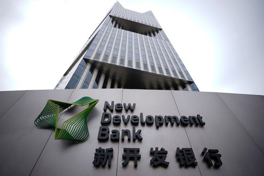 A view of logo of New Development Bank (NDB) at its headquarters in Shanghai, China on July 10, 2023 — Reuters/File
