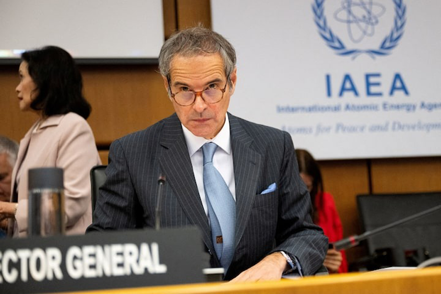 International Atomic Energy Agency (IAEA) Director General Rafael Grossi waits for an emergency meeting of the agency’s Board of Governors to discuss the situation in Iran following the US attacks on the country’s nuclear facilities, at the IAEA headquarters in Vienna, Austria, June 23, 2025.