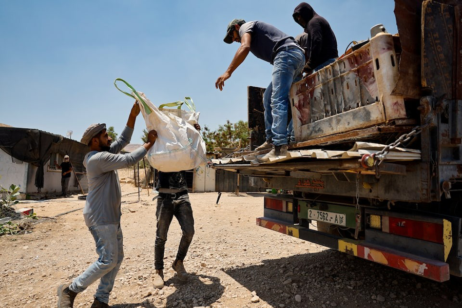 Palestinian Bedouins flee their homes, as settler violence surges, near Jericho in the Israeli-occupied West Bank, July 4, 2025.