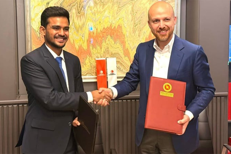 Youth and Sports Adviser of Bangladesh, Asif Mahmud Shojib Bhuyain and World Ethnosports Union, Necmeddin Bilal Erdogan signed the agreemen at headquarters of the World Ethnosports Union in Istanbul on Friday