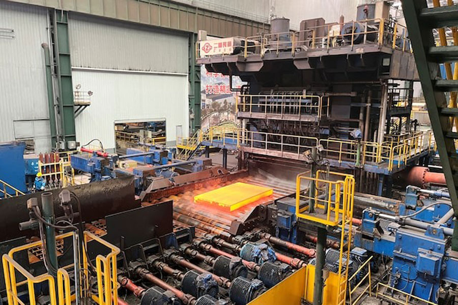 A steel billet is seen on a medium plate production line at a Baowu Group steel mill in Ezhou, Hubei province, China June 21, 2023.