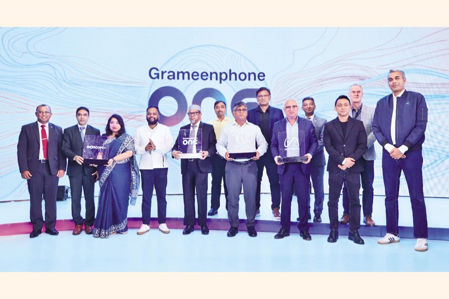 Grameenphone launched a landmark initiative titled 'Grameenphone One' at a hotel in Dhaka on Wednesday.