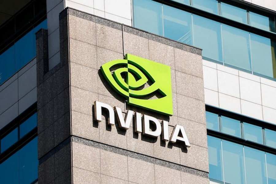 A NVIDIA logo is displayed on a building in Taipei, Taiwan on April 16, 2025 — Reuters/File
