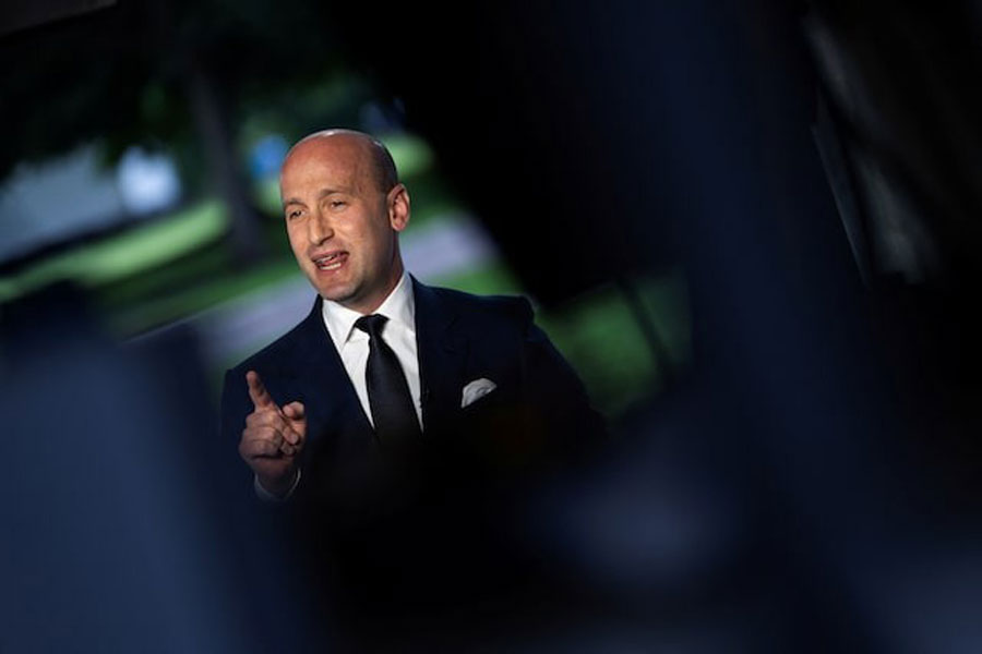 White House Deputy Chief of Staff Stephen Miller speaks to reporters at the White House in Washington, D.C., US, May 30, 2025.