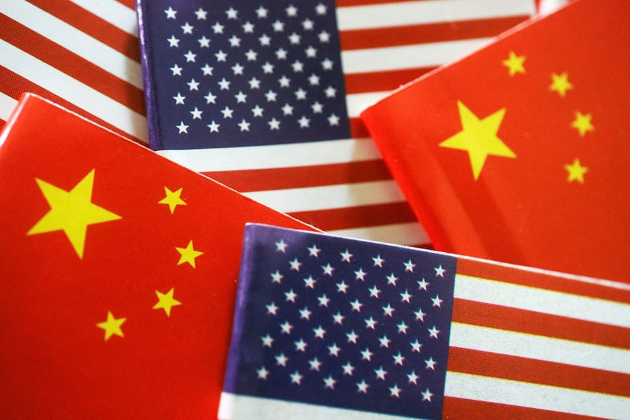 Flags of US and China are seen in this illustration picture taken August 2, 2022. REUTERS/Florence Lo/Illustration/Files