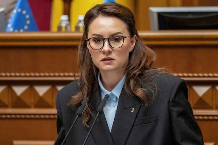 Newly appointed Ukrainian Prime Minister Yulia Svyrydenko attends a session of Ukrainian parliament, amid Russia's attack on Ukraine, in Kyiv, Ukraine July 17, 2025.