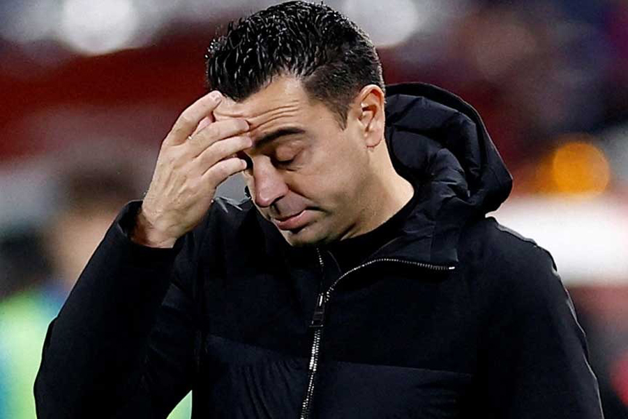 Football - Spanish Super Cup - Semi Final - FC Barcelona v Osasuna - Al-Awwal Park, Riyadh, Saudi Arabia - January 11, 2024 FC Barcelona coach Xavi.