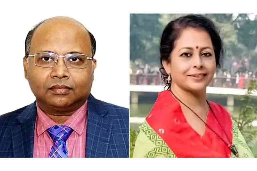 Mehadi Hassan Palash and Shahnaz Begum Poly.