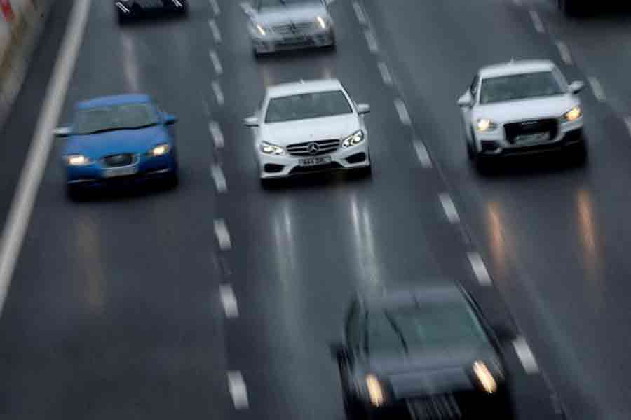 Cars travel along the M6 motorway near Knutsford, Britain, September 20, 2023.