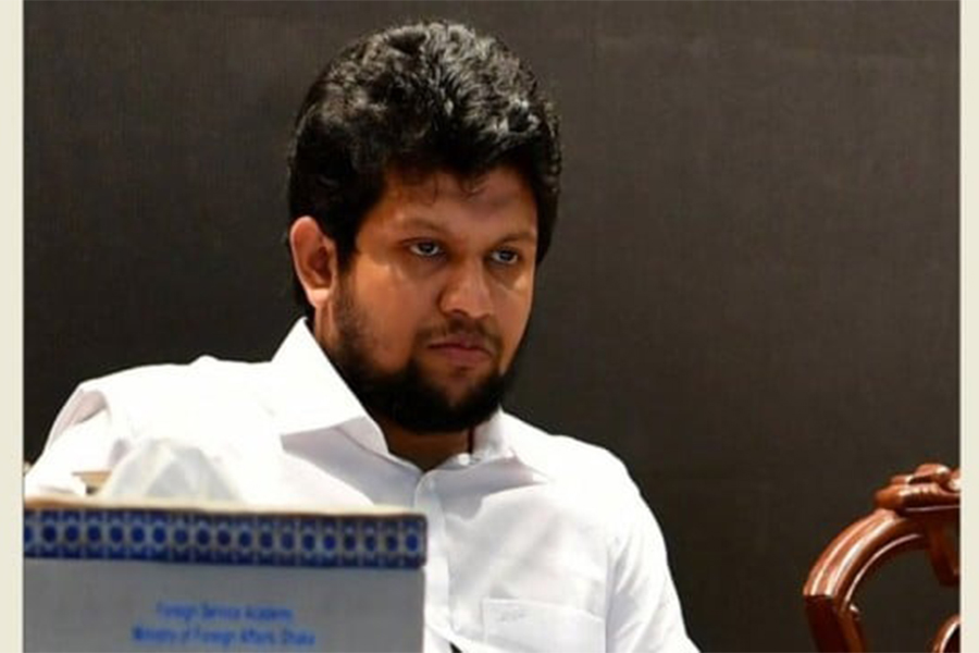 Information and Broadcasting Adviser Mahfuj Alam seen in this undated BSS photo