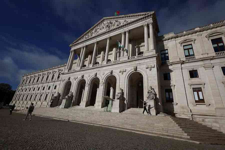 View of the Portuguese parliament in Lisbon, Portugal, November 29, 2023.