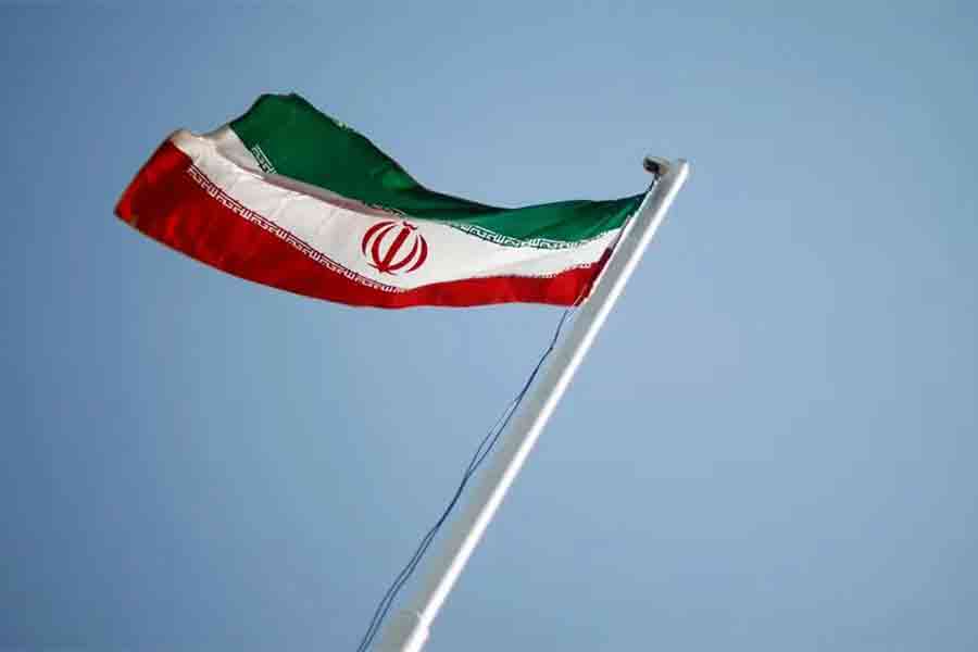 An Iranian flag flutters during the opening ceremony of the 16th International Oil, Gas & Petrochemical Exhibition in Tehran on April 15, 2011.