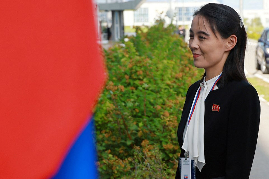 Kim Yo Jong, sister of North Korea's leader Kim Jong Un, arrives at the Vostochny Сosmodrome before a meeting of Russia's President Vladimir Putin with North Korea's leader Kim Jong Un, in the far eastern Amur region, Russia on September 13, 2023 — Sputnik/Pool via Reuters/File