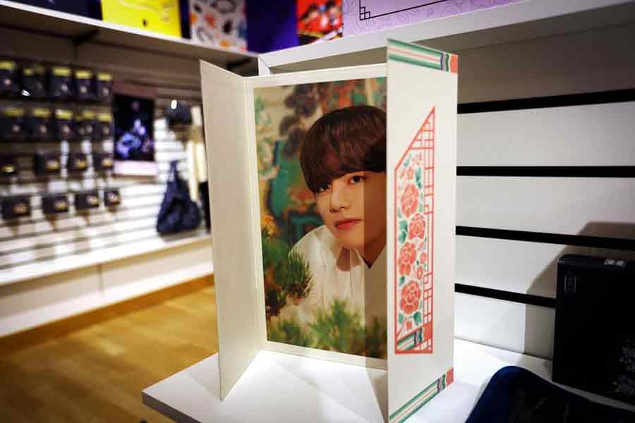 Items for sale are pictured in a BTS Pop-Up store, featuring items of International K-Pop sensation BTS, the seven member group from South Korea during it’s opening at The Shops & Restaurants at Hudson Yards in Manhattan in New York City on April 17 this year. –Reuters file photo
