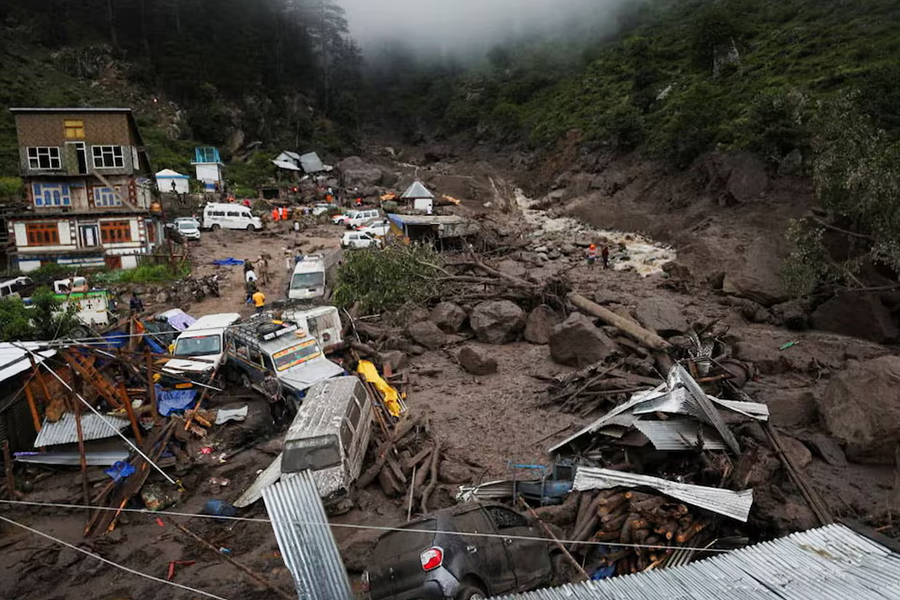 A general view of an area affected by the deadly flood caused by sudden, heavy rain in Chasoti town of Kishtwar district, Indian Kashmir on August 15, 2025 — Reuters photo
