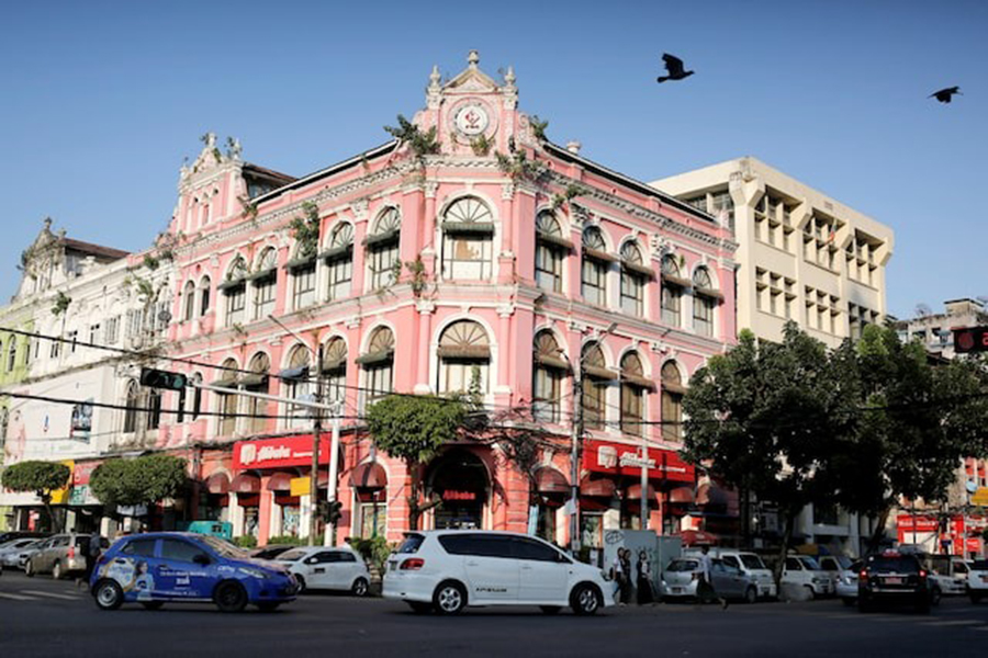 A picture shows a general view of a colonial building located at the corner of Pansodan road and Maha Bandula road in Yangon, Myanmar on November 25, 2019 — Reuters/File
