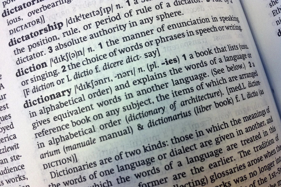 An entry in the Oxford English Dictionary, defining a dictionary, pictured on Sunday, August 29, 2010 — AP/File
