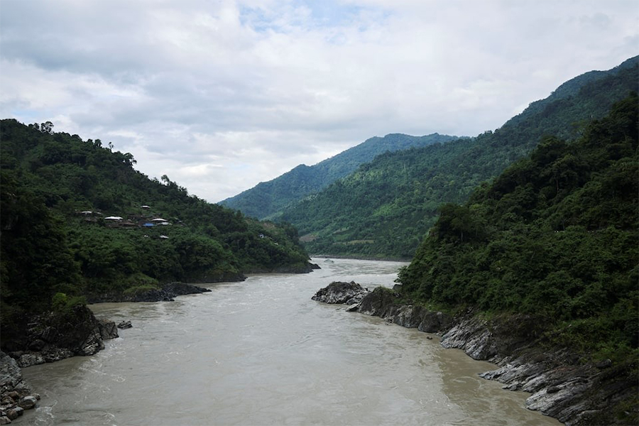 A view shows the Siang river in Siang district, Arunachal Pradesh, India on August 1, 2025 — Reuters/File