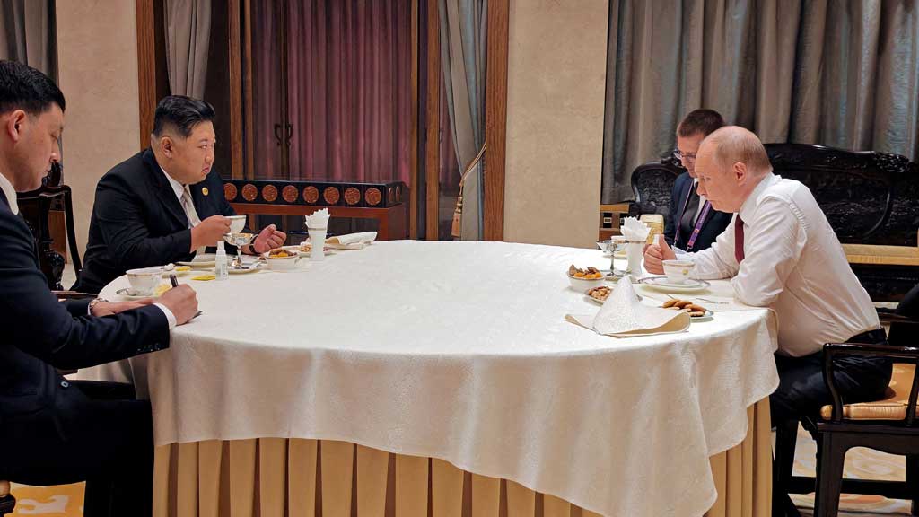 North Korean leader Kim Jong Un and Russian President Vladimir Putin meet during their visit to Beijing to attend China's commemoration of the 80th anniversary of the end of World War Two, in Beijing, China, Sept 3, 2025, in this picture released by the Korean Central News Agency. REUTERS