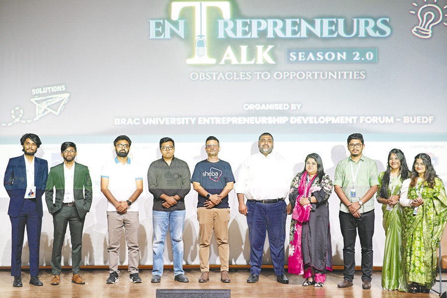 Guests and organisers at the 'Entrepreneurs Fest 4.0' held at BRAC University recently