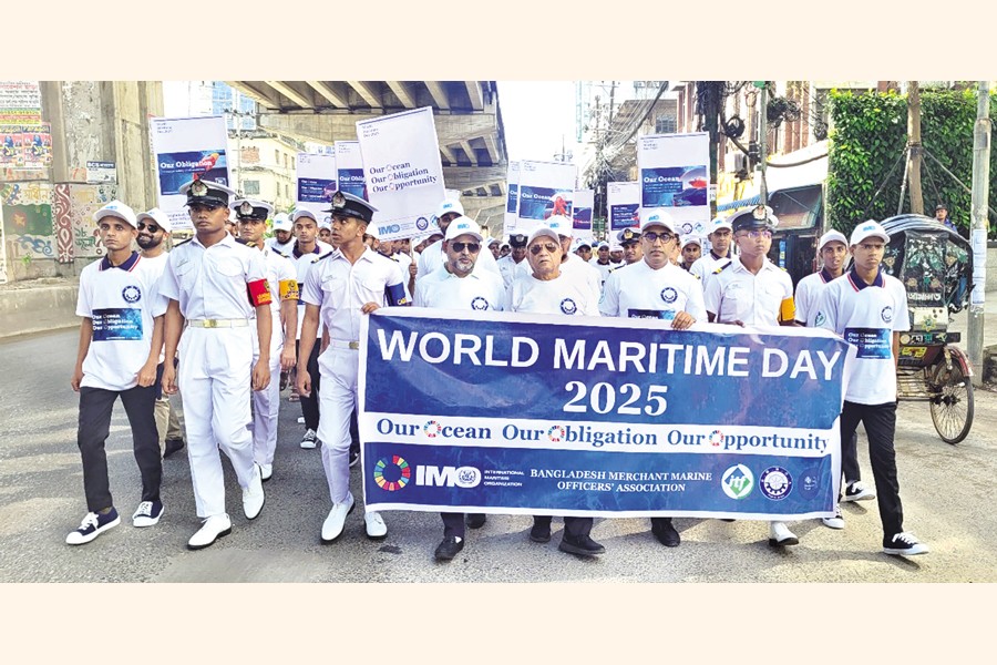 A colourful rally was brought out in Chattogram on Thursday to celebrate World Maritime Day 2025, highlighting the contribution of mariners to the national economy and the country's growing blue economy.