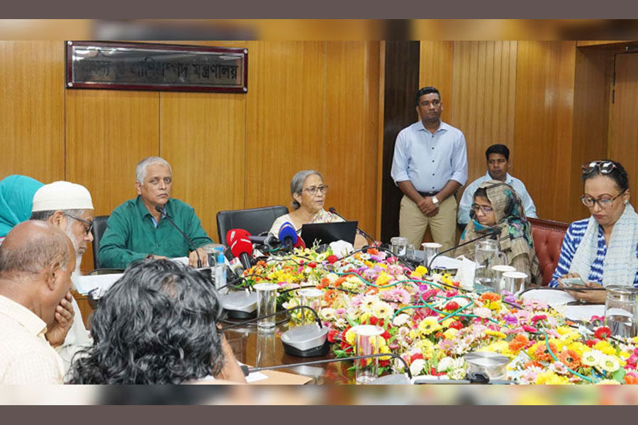 Fisheries and Livestock Adviser Farida Akhter today made the announcement at a press conference held at the ministry's conference room at the Secretariat. Photo : PID
