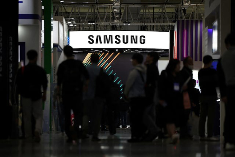 The logo of Samsung Electronics is seen at its booth during The 26th Semiconductor Exhibition 2024 in Seoul, South Korea on October 23, 2024 — Reuters/File