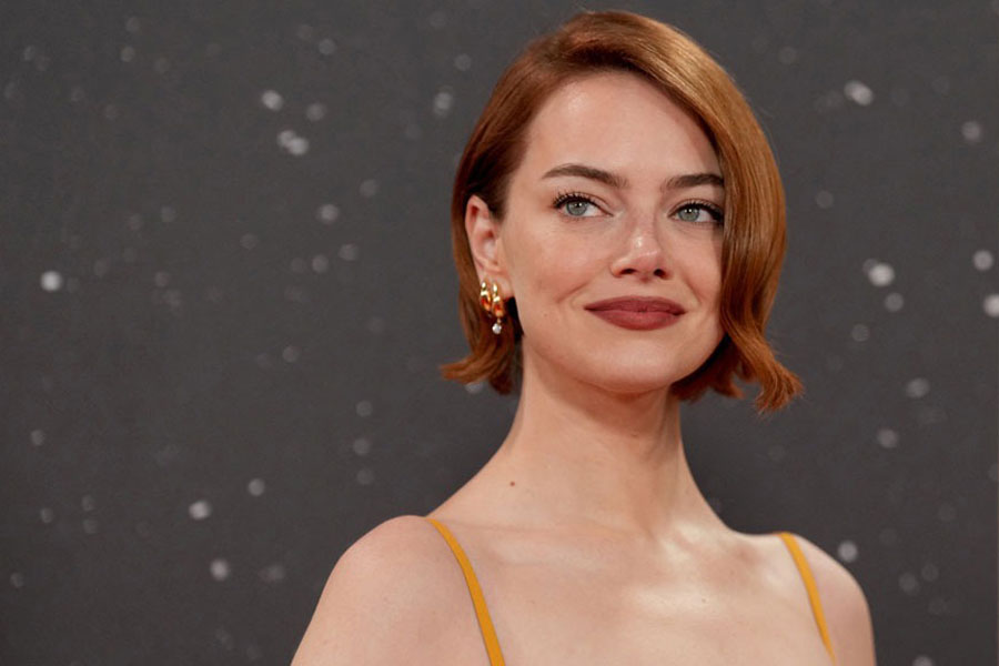 Cast member Emma Stone attends the premiere of "Bugonia" at the London Film Festival in London, Britain, Oct 10, 2025.