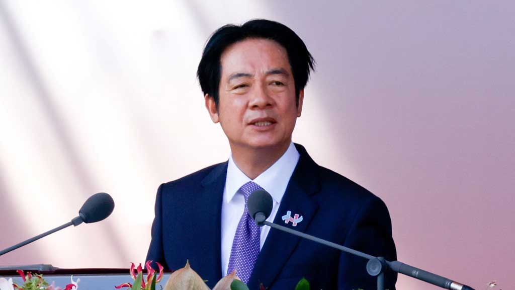 Taiwan's President Lai Ching-te delivers a speech during National Day celebrations in Taipei, Taiwan, October 10, 2025. REUTERS