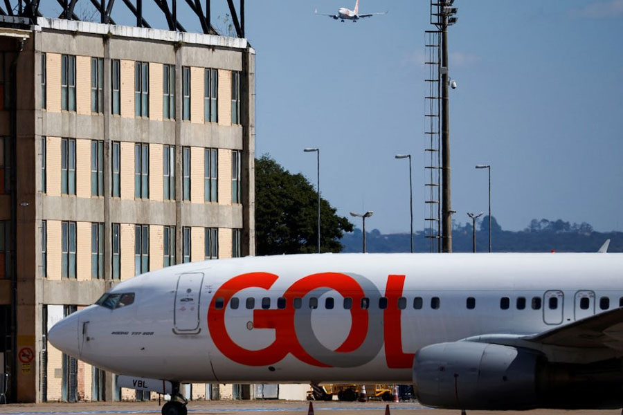 An airplane of Brazilian airline Gol is seen at Brasilia International Airport, in Brasilia, Brazil May 27, 2024.