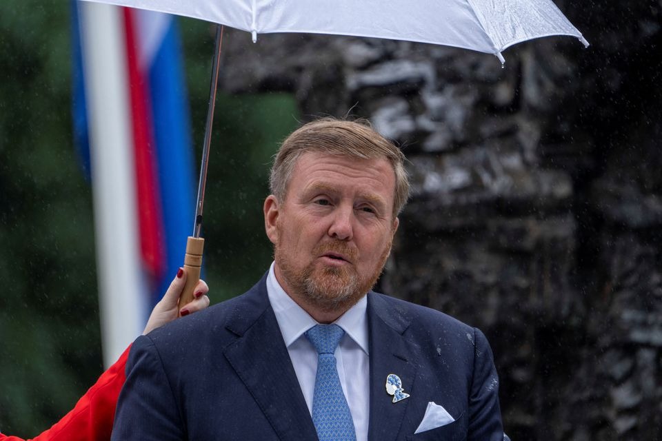 Dutch King Willem-Alexander speaks at an event to commemorate the anniversary of the abolition of slavery by the Netherlands, in Amsterdam, Netherlands, Saturday, July 1, 2023. The king apologised for the royal house's role in slavery and asked for forgiveness — Pool photo via Reuters