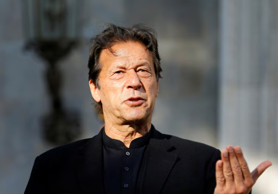 Pakistan's Prime Minister Imran Khan speaks during a joint news conference with Afghan President Ashraf Ghani (not pictured) at the presidential palace in Kabul, Afghanistan November 19, 2020. REUTERS/Mohammad Ismail/File Photo